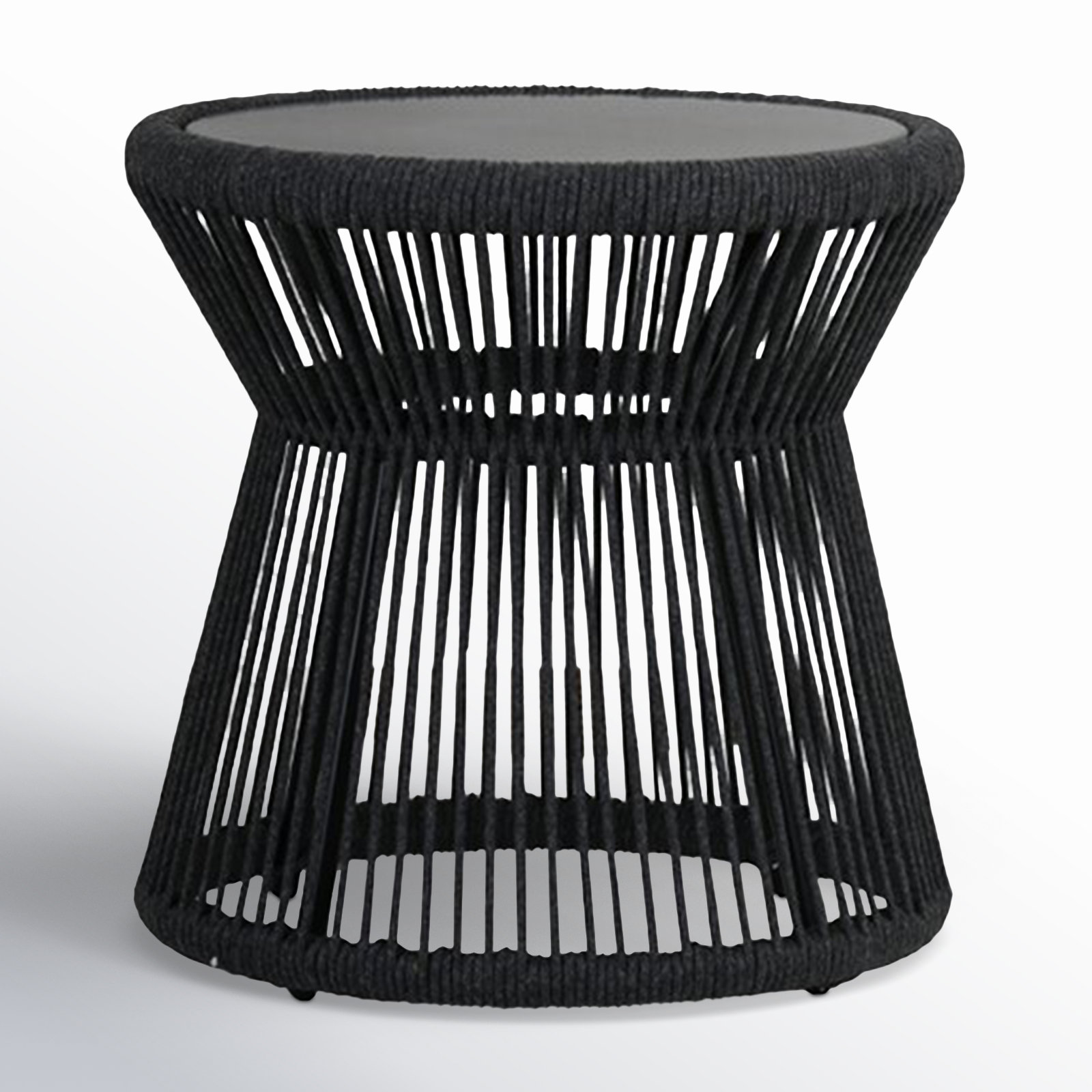 Renfri 20.28'' Stone Outdoor Side Table, Charcoal