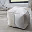 Brixton Square Leather Pouf