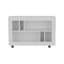 Console console, 5 tablettes, 4 roulettes