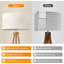 Lampe trépied en bois, lampe Mid-Century pour salon, brun