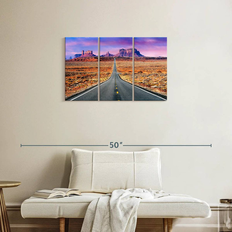 Mehar Road to Monument Valley Sunset, H 20 po x l 33 po