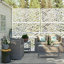 H 72 po x l 47 po, écran d'intimité en métal, panneaux de clôture autoportants, clôture de patio, treillis de jardin, panneaux muraux décoratifs, blanc-72354609-92650976