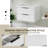24" Wall Mount Single Bathroom Vanity Base Only, 2 Soft-close Drawers, Zinc Alloy Hardware-99358133