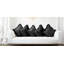 Housse et insert de coussin carré gris anthracite chic