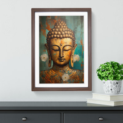 Buddha Art Deco Art - Framed Print