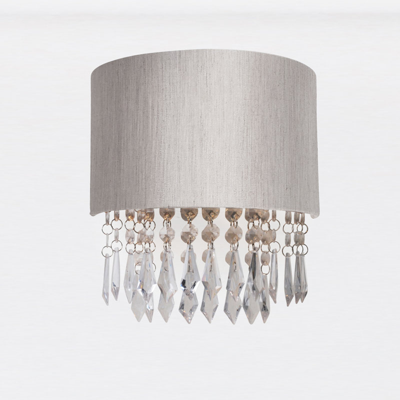 Lilliana Flush Mounted Sconce, Silver Grey
