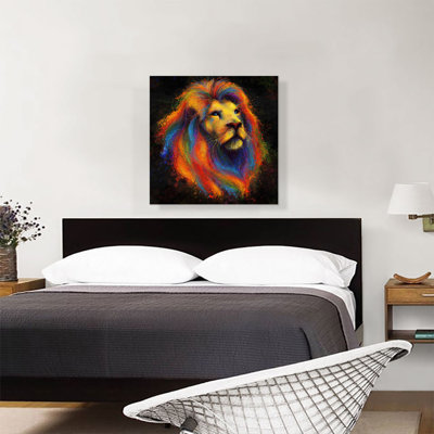 Lion, chat, Afrique, roi de la jungle, impression sur toile tendue