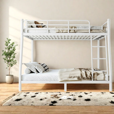 Lits gain d'espace avec rangement, lit superposé moderne en métal blanc pour la maison