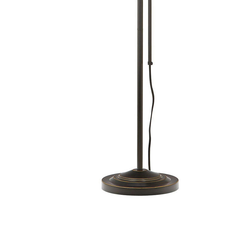 Lampe sur pied arquée / arquée 46 po Trishawna, Noir, Noir