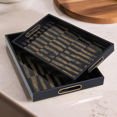 Culley Glass Tray - Set of 2