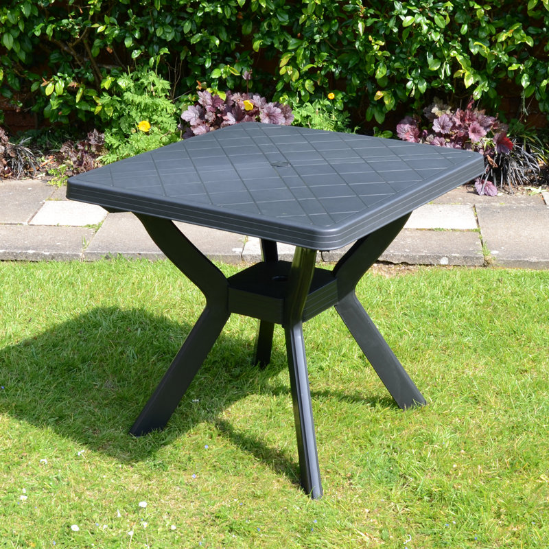 Turin Plastic Dining Table, Anthracite