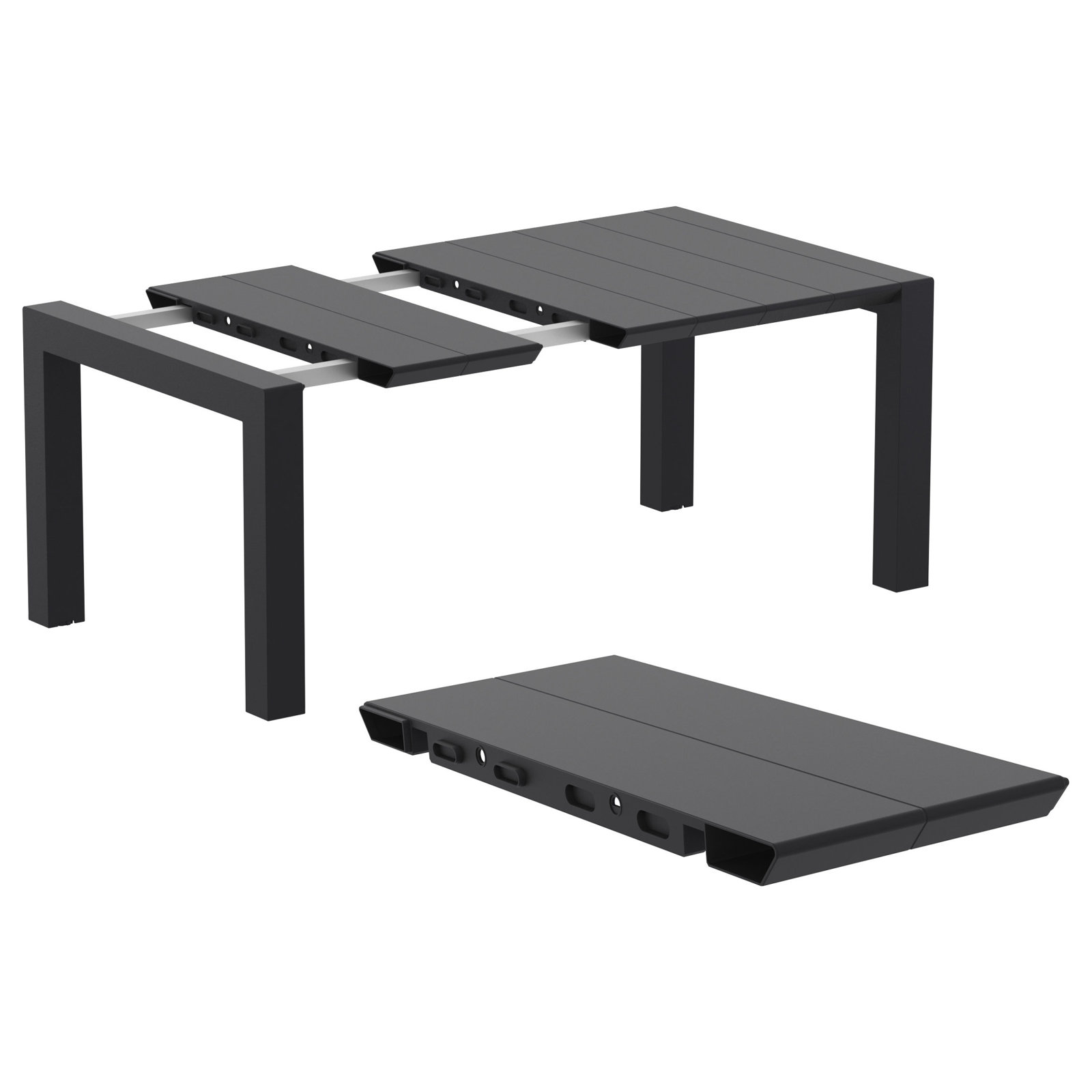 Asherton 55" Patio Dining Set, Black