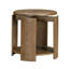 Ensemble de 3 tables basses élégantes à finition brune 1 table basse 2 tables de bout avec tablettes inférieures