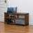 Keystone 2-Tier Shoe Storage Bench in Teak Finish, 18.27'' H X 38.43'' W X 11.20'' D
