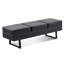 Banc de salle d'attente Spradley, banc de réception pour invités, similicuir, capacité de 650 lb-681531200