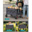 Foldable Trolley, Garden Camping Trolley With Handle, 150 L, Holds Up To 150 Kg, 4 Removable Wheels, Space-Saving, Outdoor, Ink Black-110972272