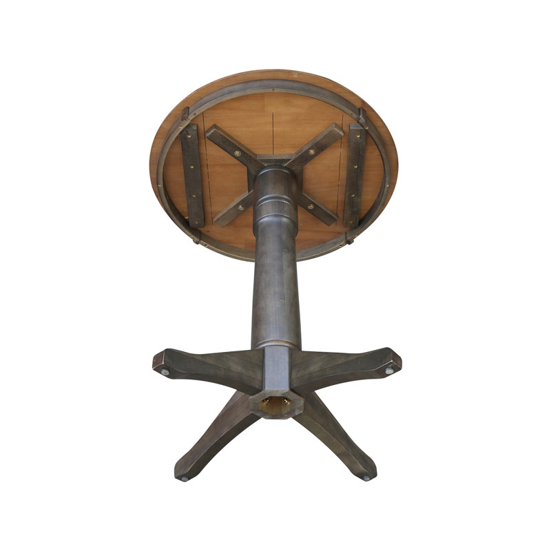Table de salle à manger Gianluka, H 35,9 po x L 30 po x l 30 po, Hickory / charbon délavé