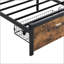 Base de lit plateforme en métal avec tête de lit et pied de lit USB-1524313915
