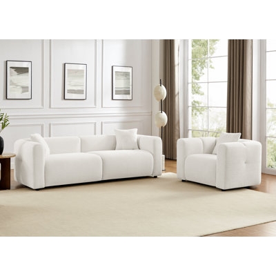 Jasey Boucle Upholstered Living Room Set