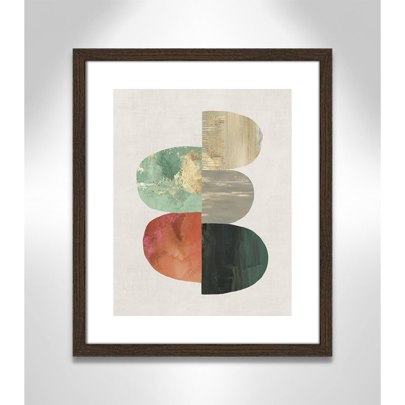 Evolving Energy I - Painting Print, Picture Framed Paper, 19" H x 16" W, Gold Bead
