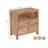 Solid Acacia Wood Tree Trunk 3-Drawer Nightstand