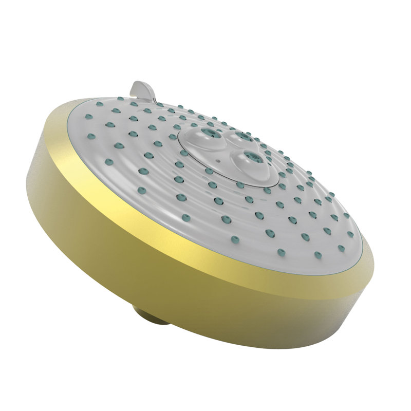 Multi Function Fixed Shower Head, Satin Gold