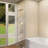 48" W X 58" H Bifold Frameless Hinged Bathtub Shower Tub Door With Tempered Glass Folding Pivot Glass Shower Door-102237489