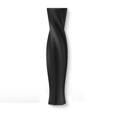 Vase de plancher de 23,6 po de hauteur pour la décoration intérieure, grands vases de sol en résine, vase de plancher hexagonal noir, s'adapte à l'herbe de foin / pampa, salon, bureau, décoration de mariage (noir)