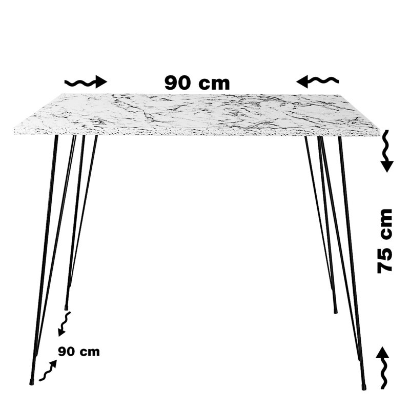 Orrwell Dining Table, Shiny White