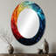 Hardedge Art contrastant Cadence II - grand miroir de peinture, décor de miroir mural moderne unique, impression d'art en métal-121387146-121387849
