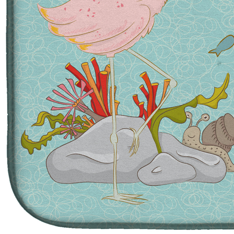 Tapis de séchage subaquatique flamant rose