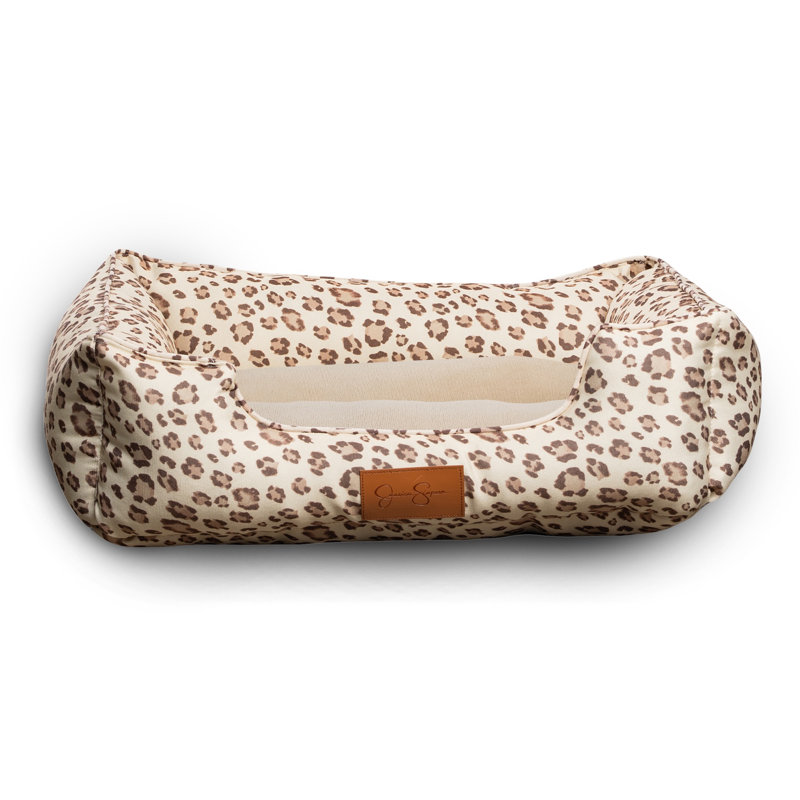 Animal Print Polyester Pet Bed, Khaki