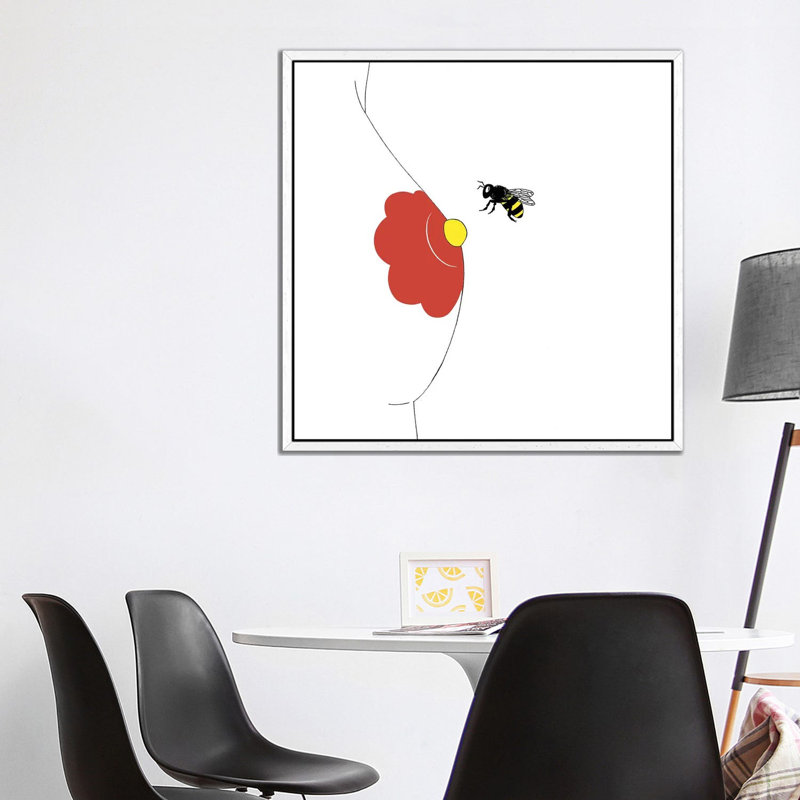 Pollinate by Filippo Spinelli - Print on Canvas, White Framed, 66.04 cm H x 66.04 cm W x 1.91 cm D