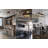 Brown 6-Light Dimmable Kitchen Island Rectangle Chandelier Lighting Fixture