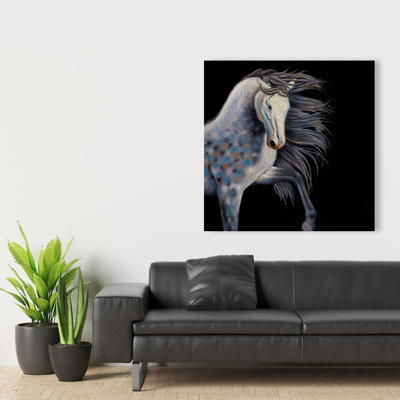 « cheval », reproduction de peinture à l’huile sur toile tendue