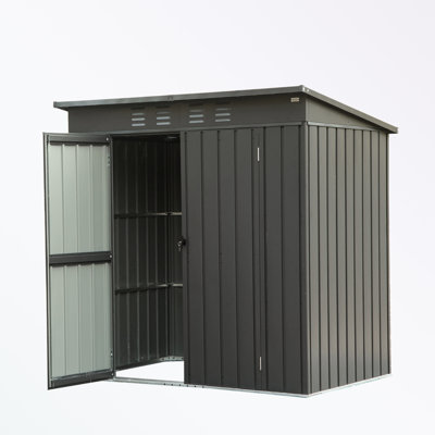 Remise de rangement avec cadre en acier galvanisé et porte verrouillable