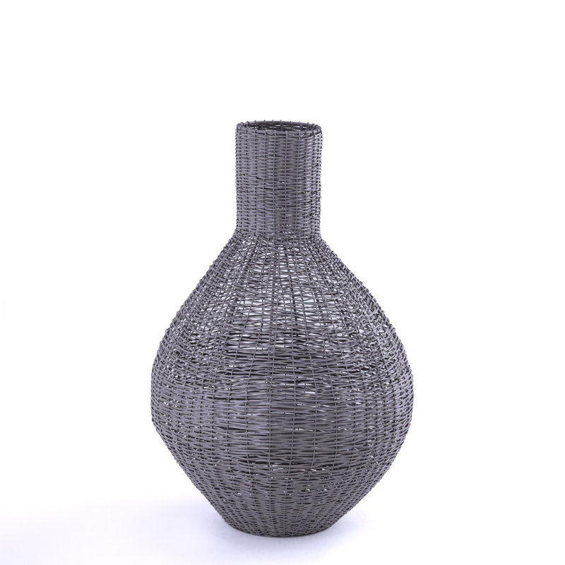 Vase Iron Gray Metal