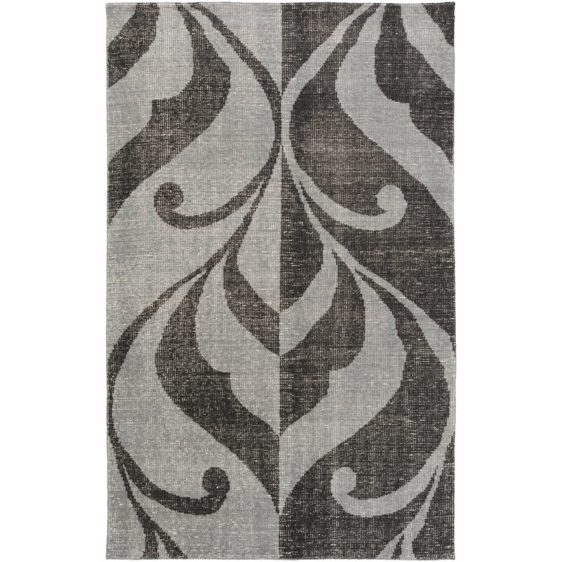 Tapis turquoise en laine Paradox, Rectangle 5 pi x 7 pi 6 po