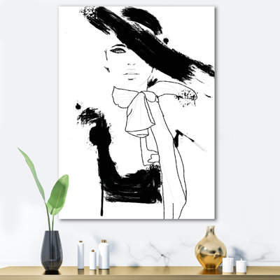 " Beautiful Model Haute Couture Fashion Woman II " Painting Print