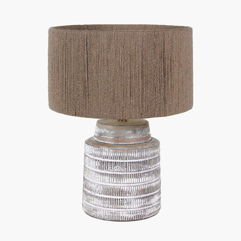 Table Lamp, Burlap, 16.54" H x 11.81" W x 11.81" D, Beige