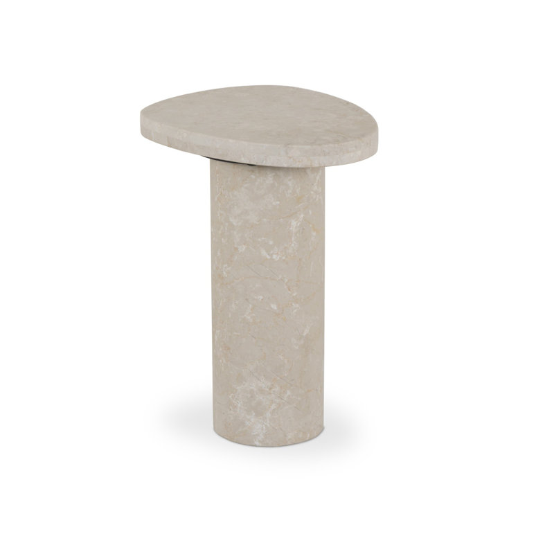 Zion End Table-Merlot Marble, Marble, Cream Marble