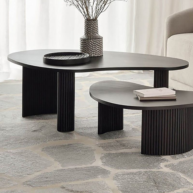 Table basse haute en bois massif