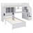Karanfila Twin Over Twin Loft Bed With Built-In Desk And Staircase, With Storage Compartments And Shelves-1626211047
