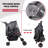 Jespet 4 Wheel Dog Stroller, 36-in, Black-122036352