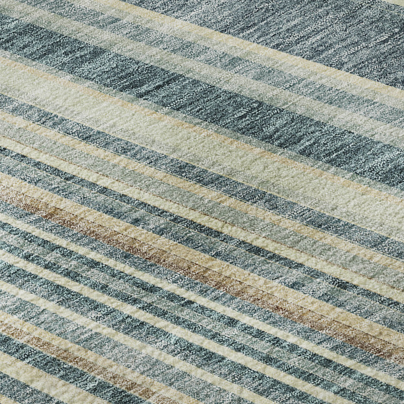 Tapis de qualité supérieure lavable à la machine Prisco Sky, Rectangle 9 pi x 12 pi