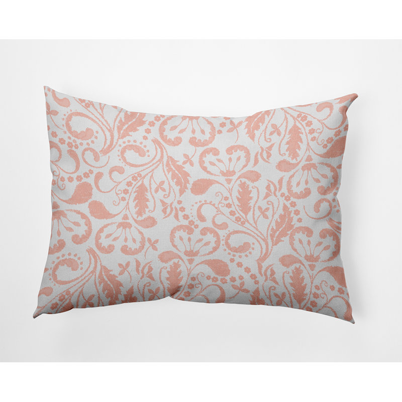 Polyester/Polyester Blend Lumbar Rectangular Pillow Cover & Insert by E by Design, Pink