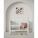 Milk Street Baby "Just White" Geometric Convertible Crib