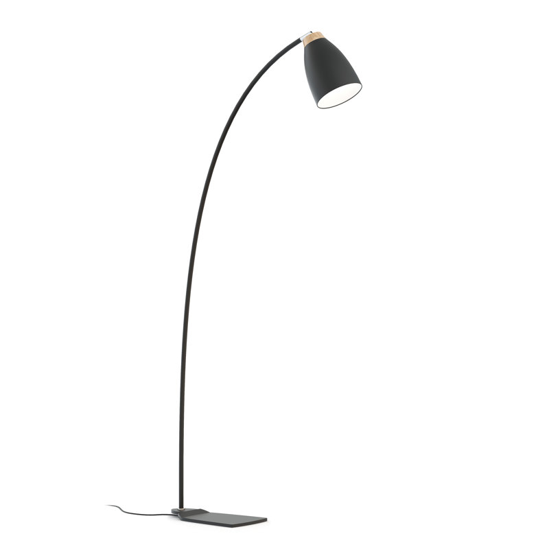 Grandy 149cm Arched Floor Lamp, Black