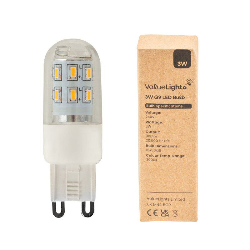 3W G9/Bi-pin LED Capsule Light Bulb, 6500K