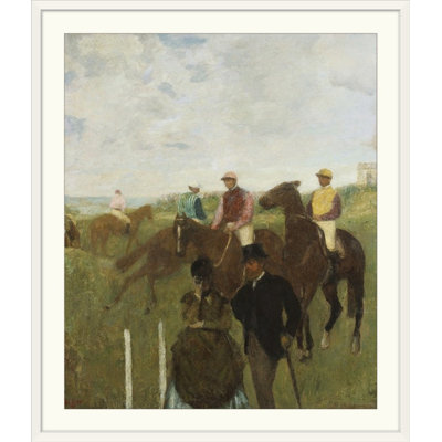 Edgar Degas " Jockeys At The Racecourse " by Edgar Degas